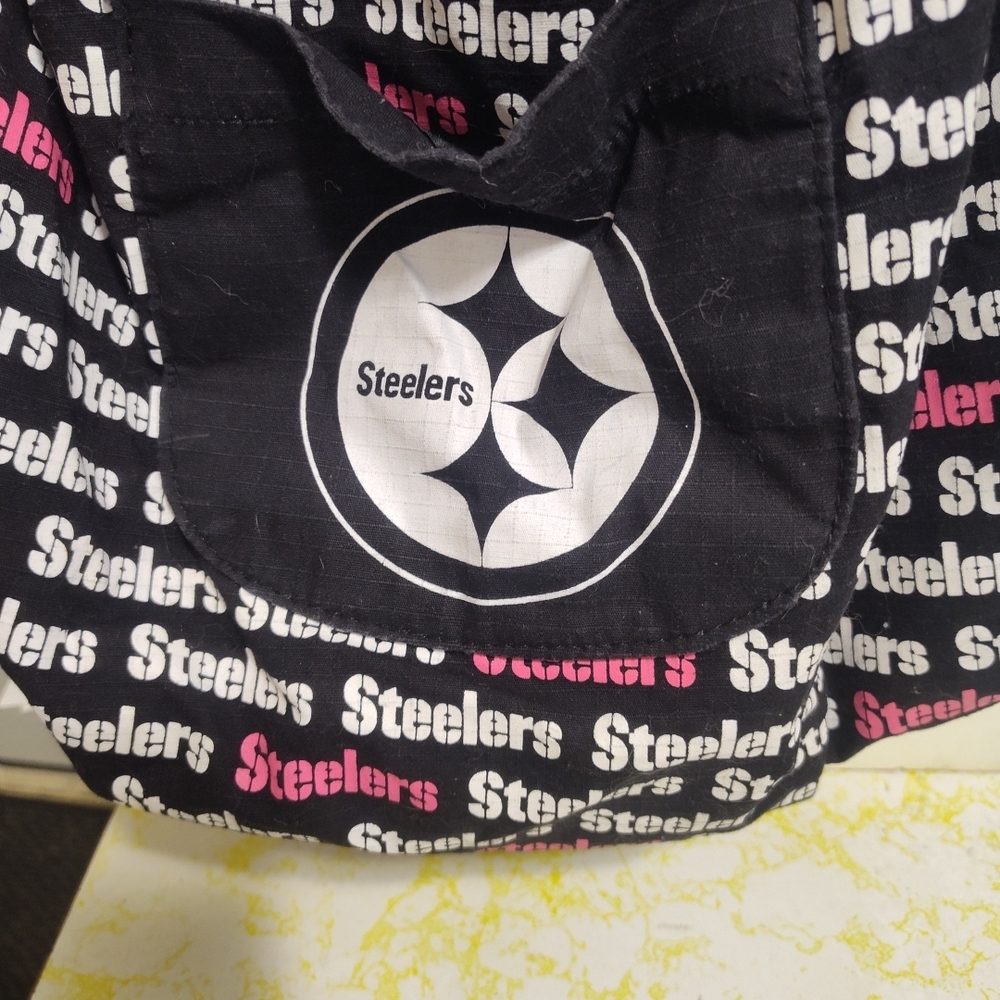 Stylish Black and Pink Steelers Hobo Bag - Picture 7 of 7